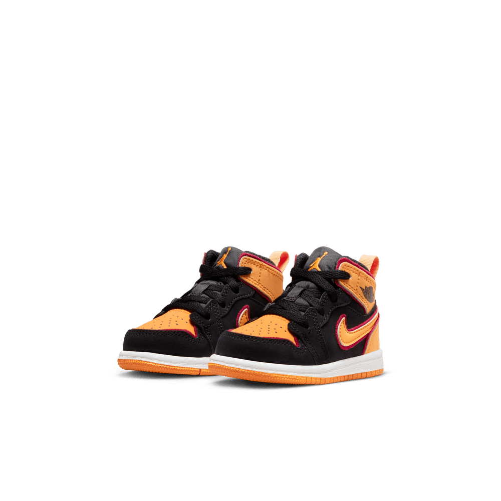 Jordan 1 mid black and orange sales