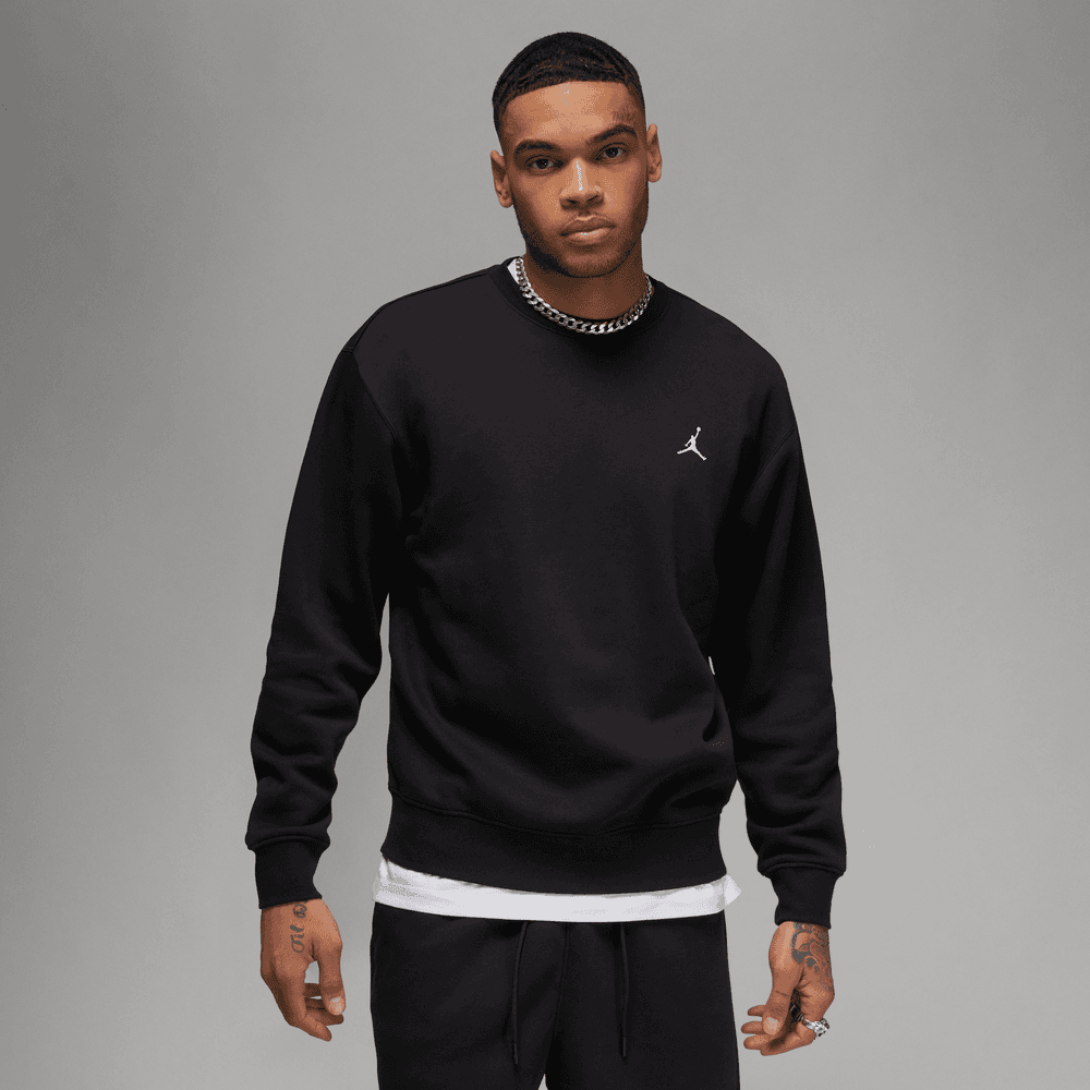 Jordan Essentials Men's Fleece Crewneck Sweatshirt 'Black/White'