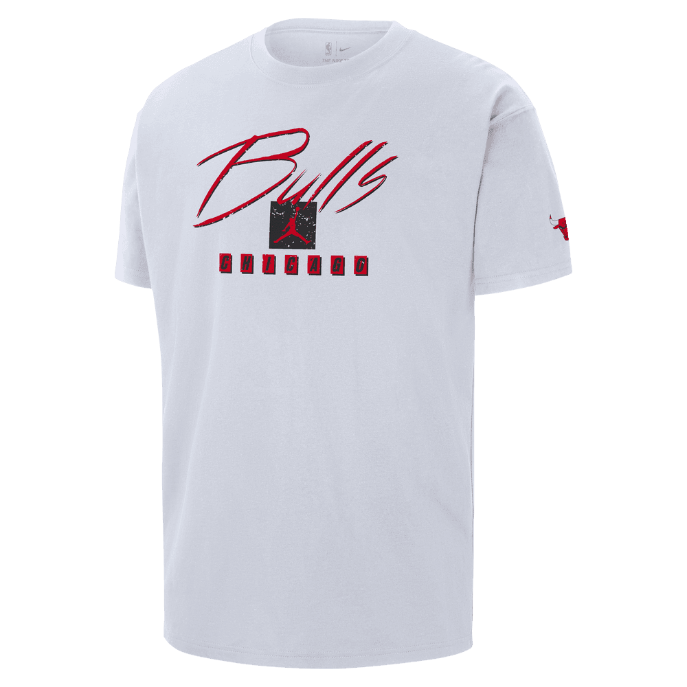 Chicago Bulls Courtside Statement Edition Men's Jordan NBA Max90 T-Shirt 'White'