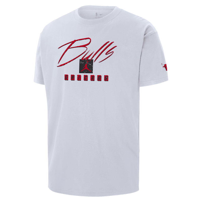 Chicago Bulls Courtside Statement Edition Men's Jordan NBA Max90 T-Shirt 'White'