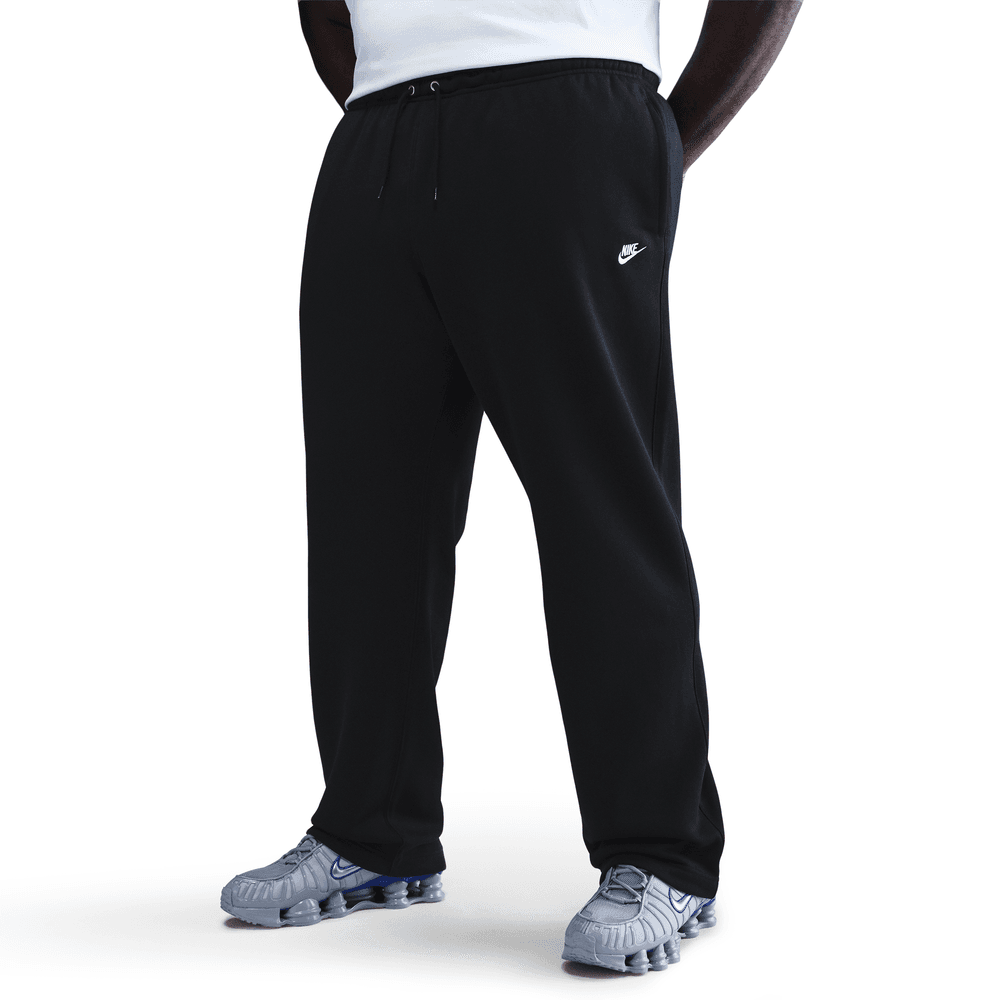 Nike Club Men's Open-Hem Fleece Pants 'Black/White'