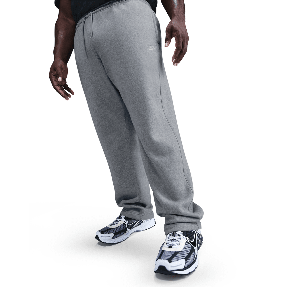 Nike Club Men's Open-Hem Fleece Pants 'Grey Heather/White'