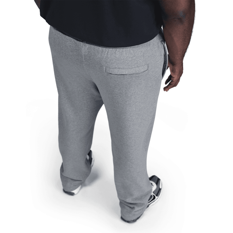 Nike Club Men's Open-Hem Fleece Pants 'Grey Heather/White'