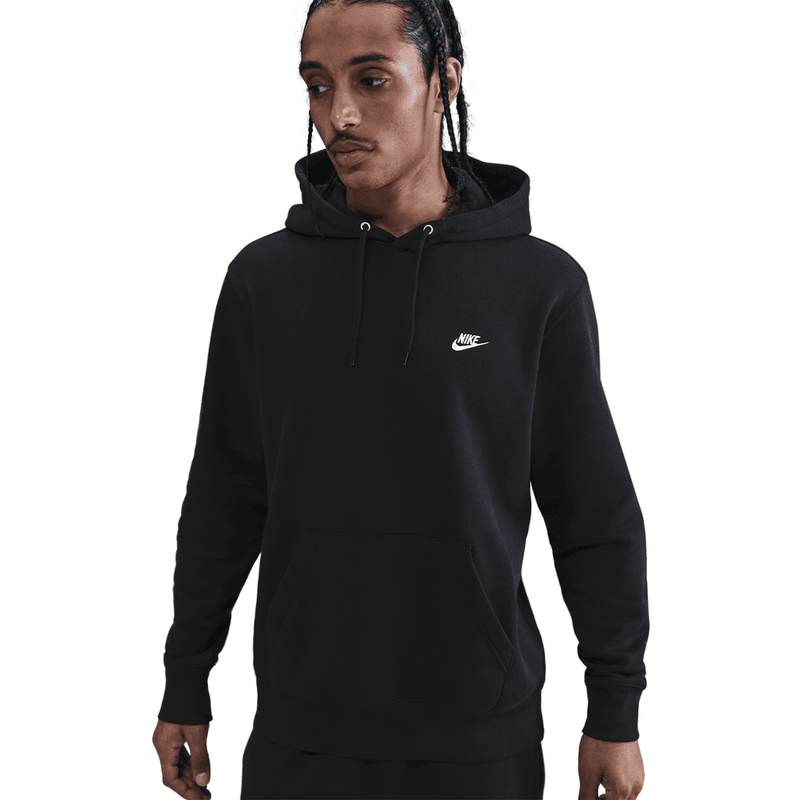 Nike Club Men's Pullover Fleece Hoodie 'Black/White'
