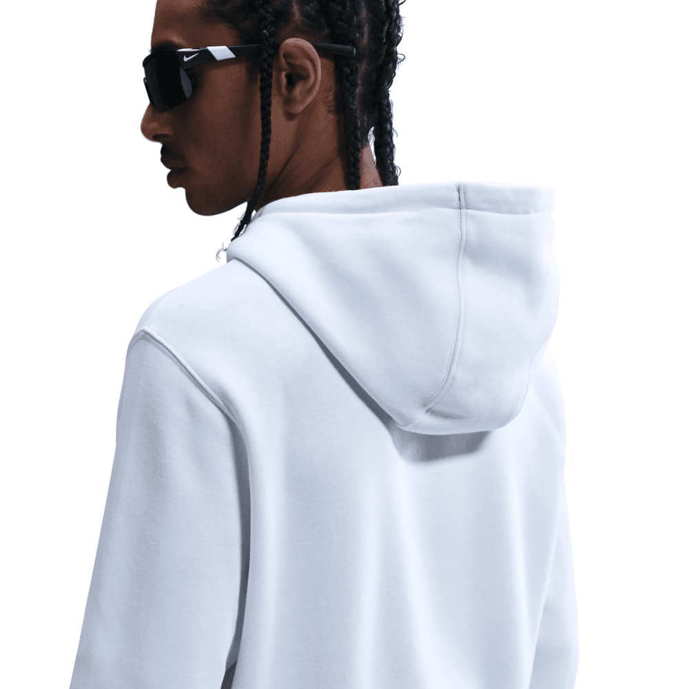 Nike Club Men's Pullover Fleece Hoodie 'White/Black'