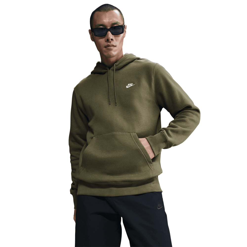 Nike Club Men's Pullover Fleece Hoodie 'Medium Olive'
