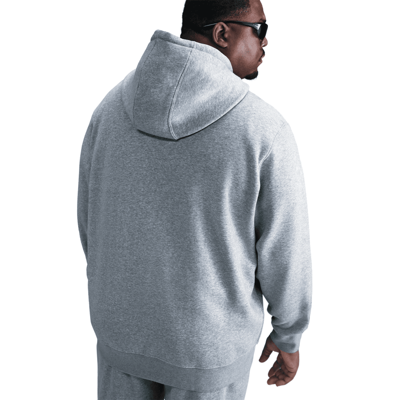Nike Club Men's Full-Zip Fleece Hoodie 'Grey Heather'