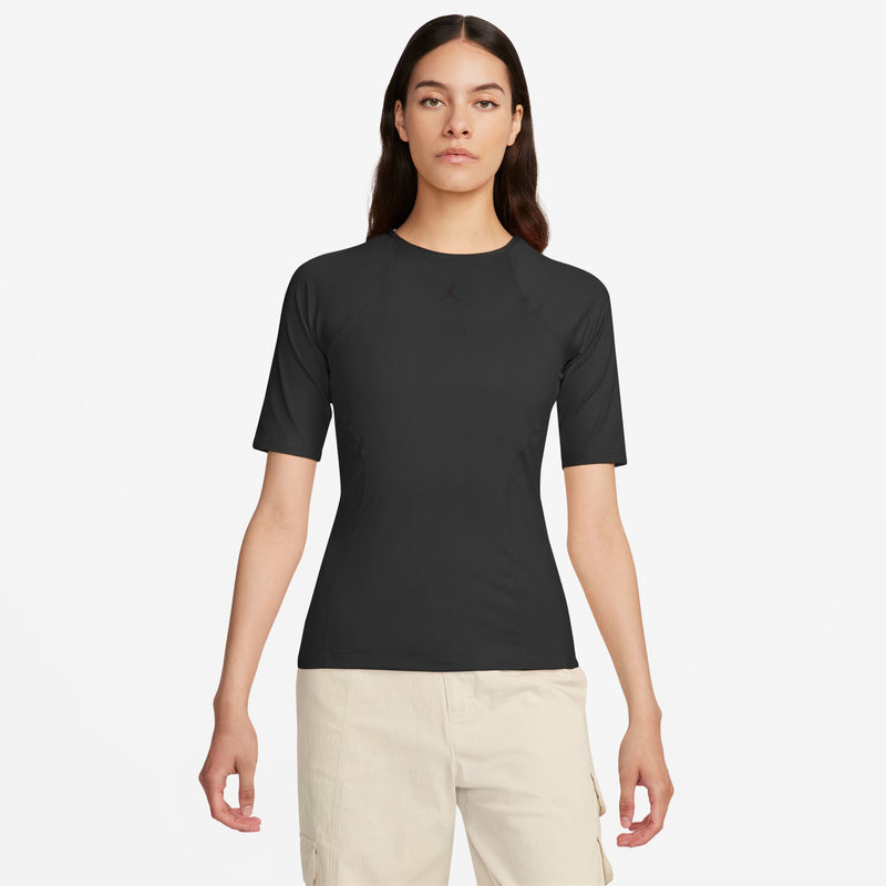 Jordan Sport Women's Double Threat Short-Sleeve Top 'Black/Off Noir'