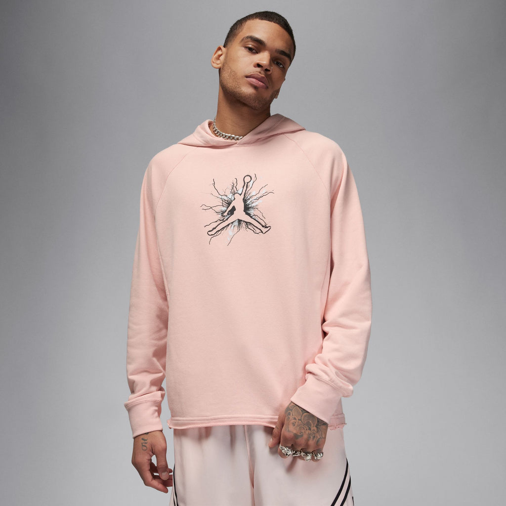 Jordan Dri-FIT Sport Men's Graphic Fleece Pullover Hoodie 'Pink/Black'