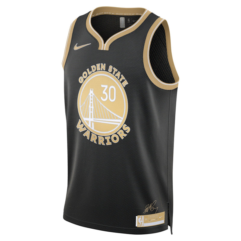 Stephen Curry Golden State Warriors 2024 Select Series Men's Nike Dri-FIT NBA Swingman Jersey 'Black/Gold'