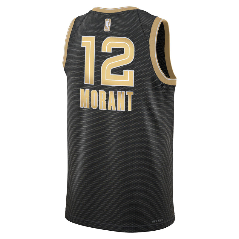 Ja Morant Memphis Grizzlies 2024 Select Series Men's Nike Dri-FIT NBA Swingman Jersey 'Black/Gold'