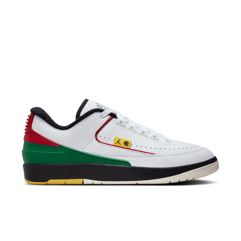 Air Jordan 2 Retro Low Quai 54 Men's Shoes 'White/Black/Red/Yellow'