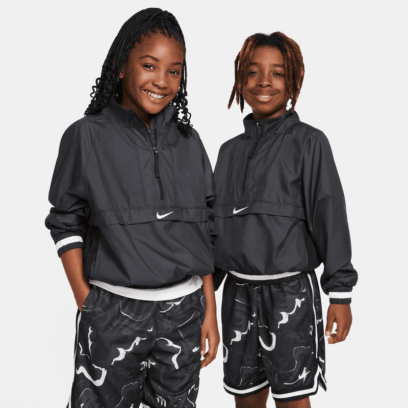 Nike Big Kids' (Boys') Repel Long-Sleeve 1/2-Zip Jacket 'Black/White'
