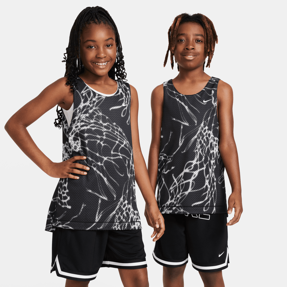 Nike Culture of Basketball Big Kids Reversible Jersey Black White Bouncewear