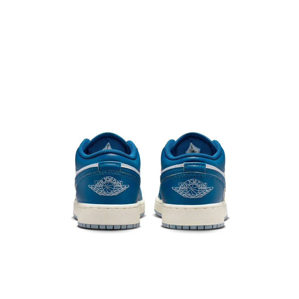 Air Jordan 1 Low SE Big Kids' Shoes (GS) WHITE/INDUSTRIAL BLUE-BLUE GREY-SAIL