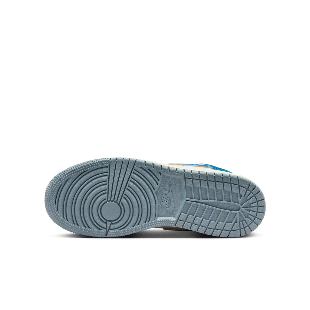 Air Jordan 1 Low SE Big Kids' Shoes (GS) 'White/Industrial Blue'