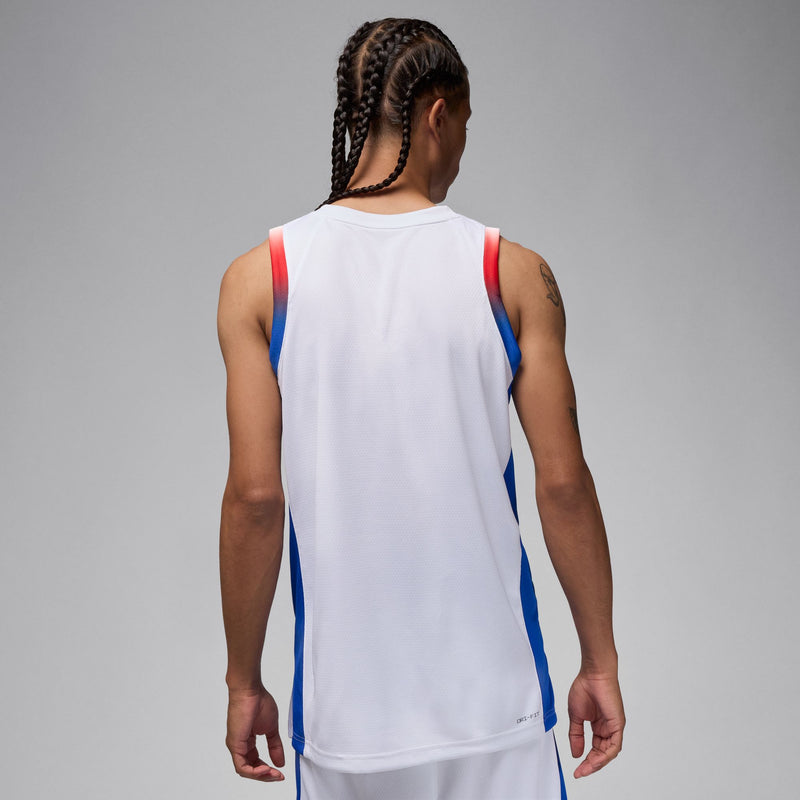 France Limited Home Men's Jordan Basketball Jersey 'White/Royal'