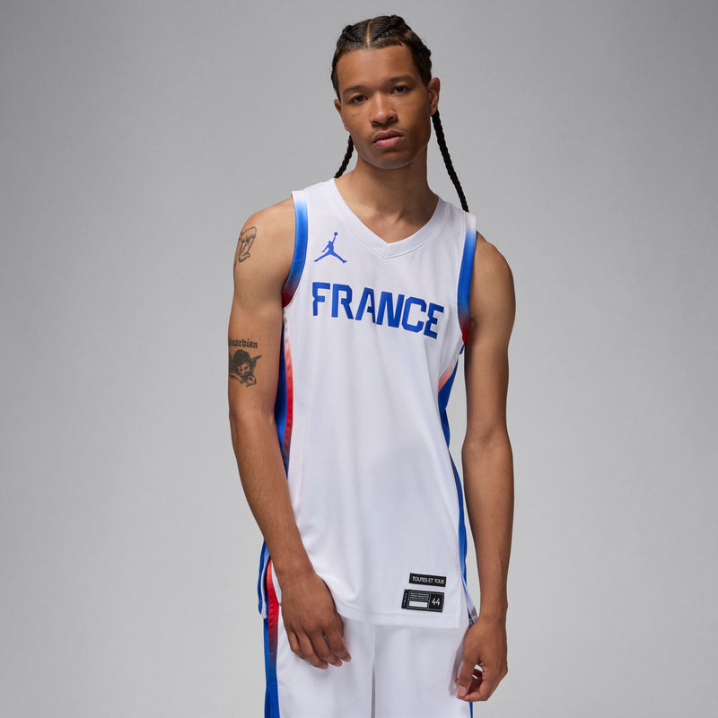 France Limited Home Men's Jordan Basketball Jersey 'White/Royal'