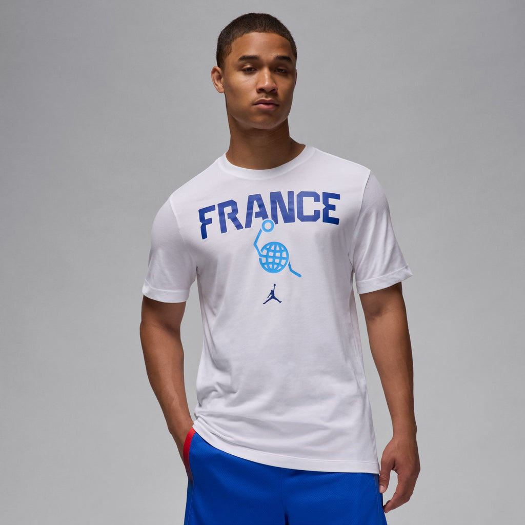 France Men's Nike Basketball T-Shirt 'White/Royal'