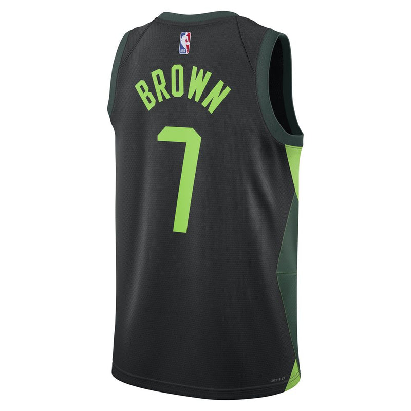 Jaylen Brown Boston Celtics 2024/25 City Edition Men's Nike Dri-FIT NBA Swingman Jersey 'Black/Pro Green'