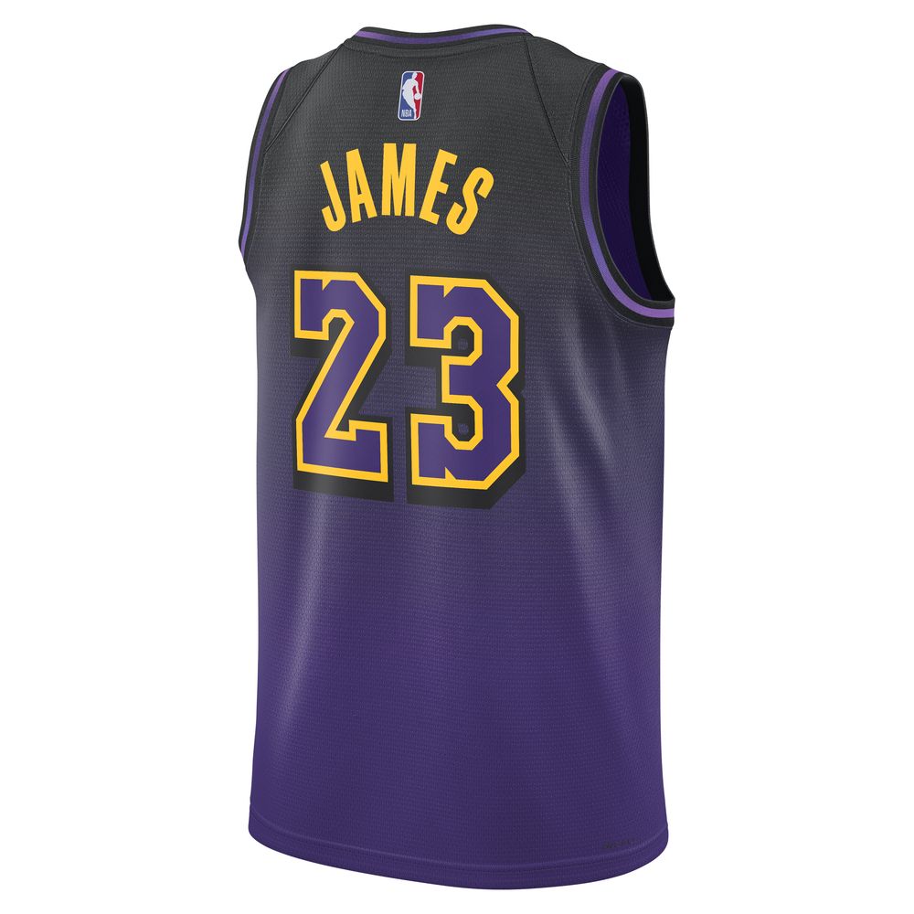 Lebron James Los Angeles Lakers 2024/25 City Edition Men's Nike Dri-FIT NBA Swingman Jersey 'Purple'