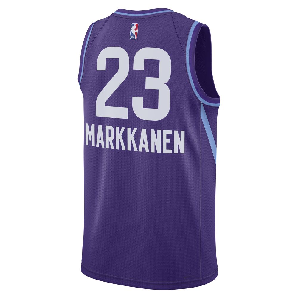 Lauri Markkanen Utah Jazz 2024/25 City Edition Men's Nike Dri-FIT NBA Swingman Jersey 'Purple'