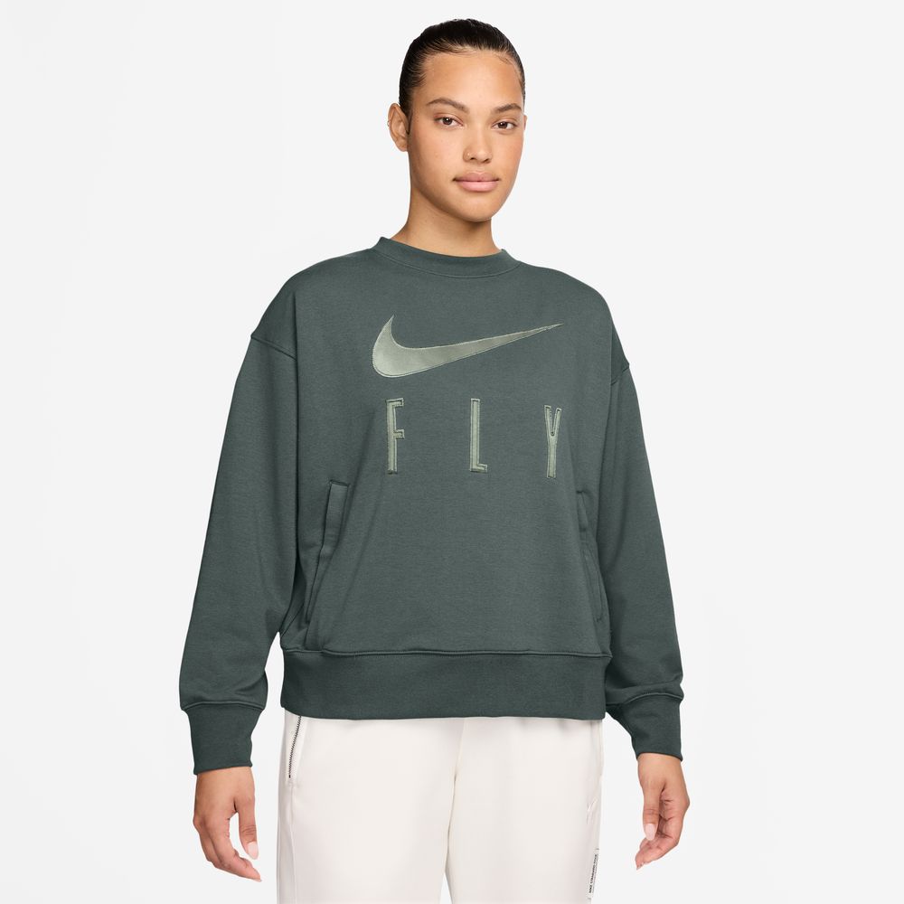 Nike Swoosh Fly Women's Dri-FIT French Terry Crew-Neck Basketball Swea ...