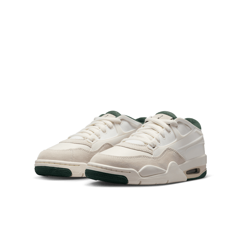Air Jordan 4 RM Big Kids' Shoes (GS) 'Sail/Cream/Green'