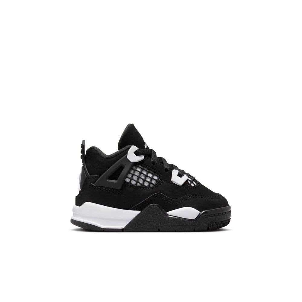 Air Jordan 4 Retro "White Thunder" Baby/Toddlers Shoes (TD) 'Black/White/Black'