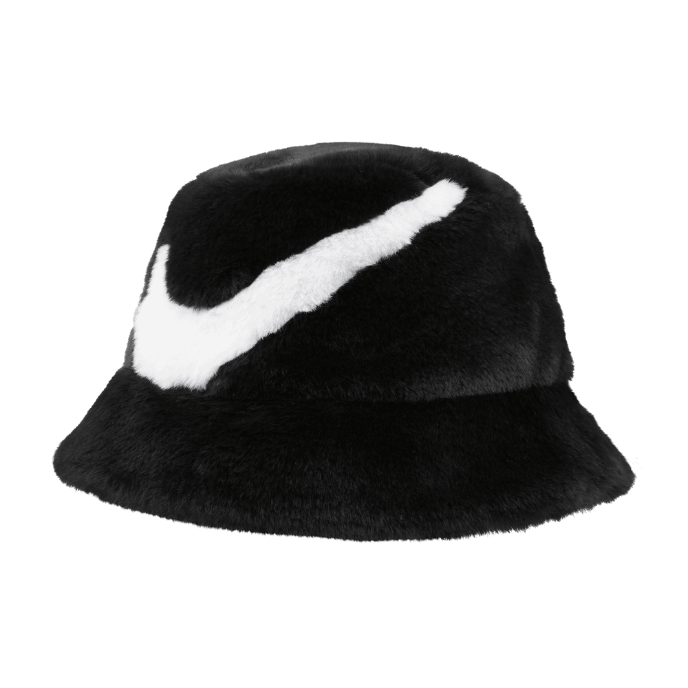 Nike Apex Faux Fur Swoosh Bucket 'Black/White'