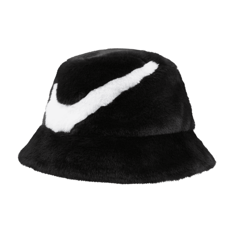 Nike Apex Faux Fur Swoosh Bucket 'Black/White'