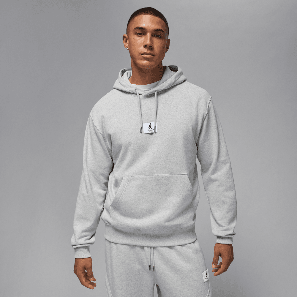 Jordan Flight Fleece Men's Pullover Hoodie 'Grey Heather'