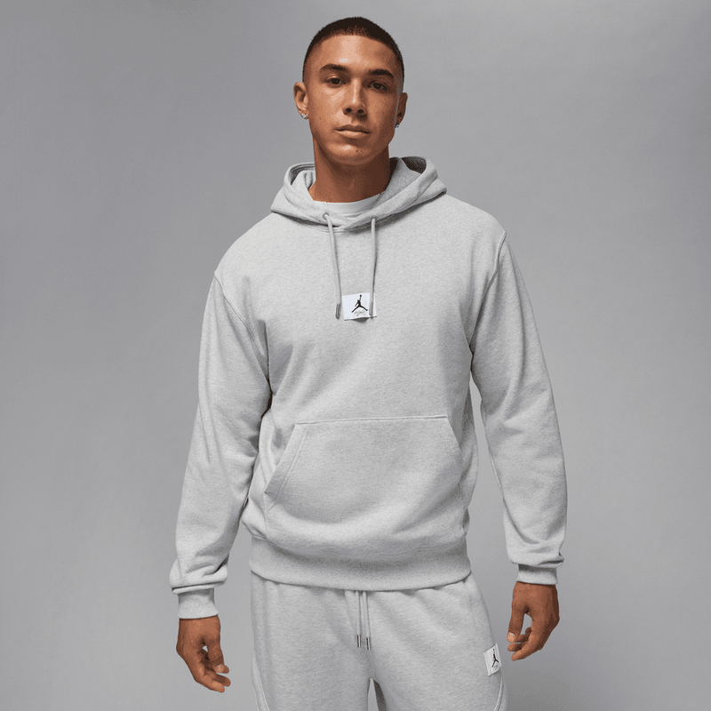 Jordan Flight Fleece Men's Pullover Hoodie 'Grey Heather'