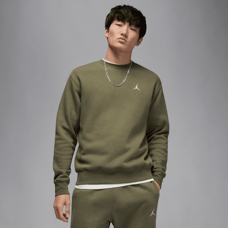 Jordan Brooklyn Fleece Men's Crew-Neck Sweatshirt 'Medium Olive'