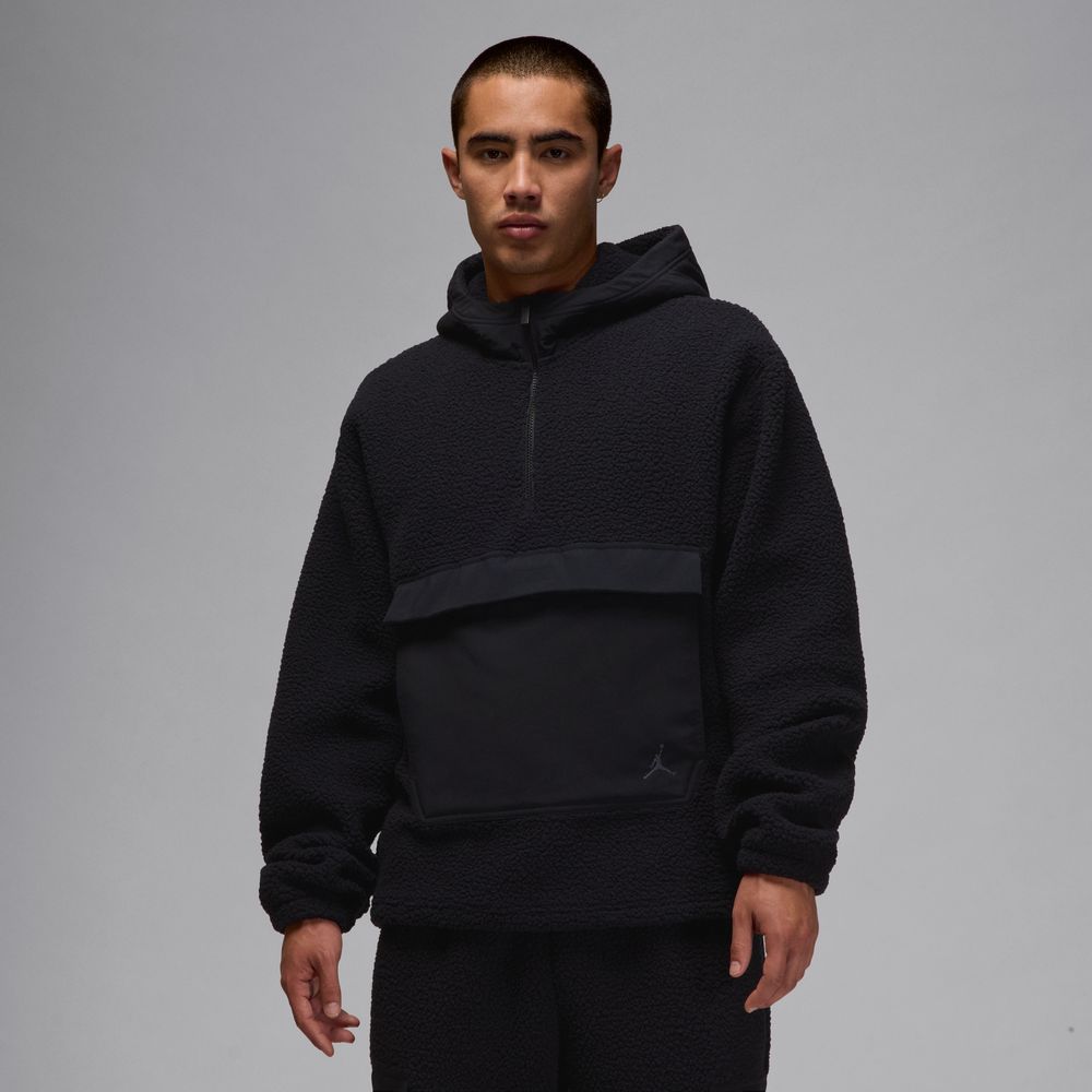 Jordan Flight Men's High-Pile Fleece Pullover Hoodie 'Black'