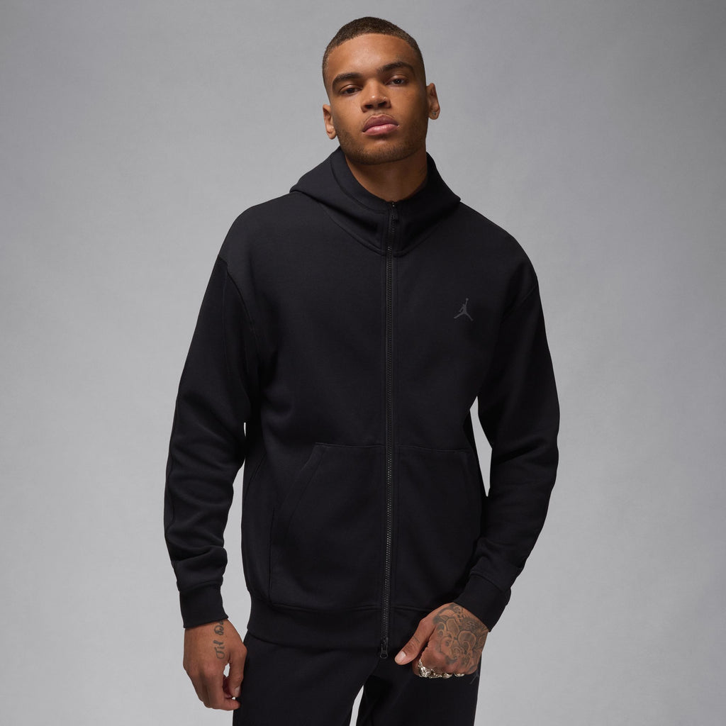 Jordan Sport Hoop Fleece Men's Dri-FIT Full-Zip Hoodie Tall Sizes 'Black/Dark Shadow'