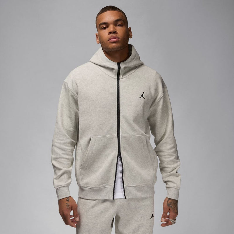 Jordan Sport Hoop Fleece Men's Dri-FIT Full-Zip Hoodie Tall Sizes 'Grey Heather/Black'