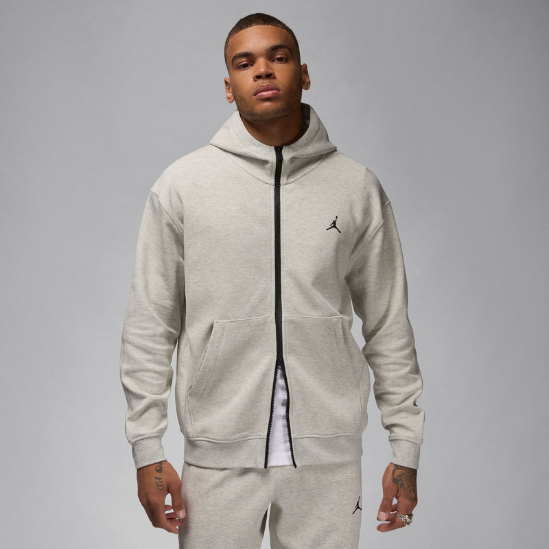 Jordan Sport Hoop Fleece Men's Dri-FIT Full-Zip Hoodie 'Grey Heather/Black'