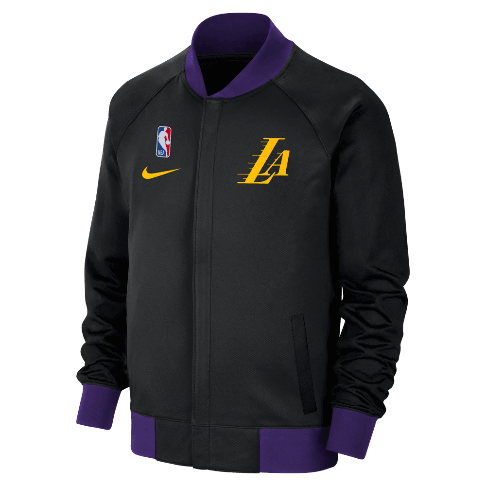 Los Angeles Lakers Showtime City Edition Men s Nike NBA Jacket Black Bouncewear