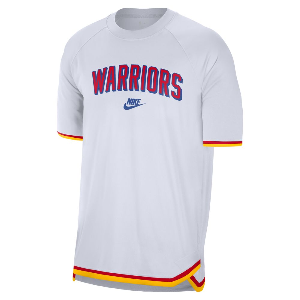 Golden State Warriors Hardwood Classics Men's Nike Dri-FIT NBA Short-Sleeve Pregame Top 'White'