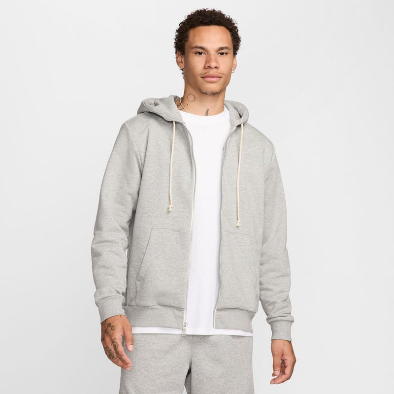 Nike Standard Issue Men's Dri-FIT Full-Zip Basketball Hoodie 'Grey Heather/Ivory'