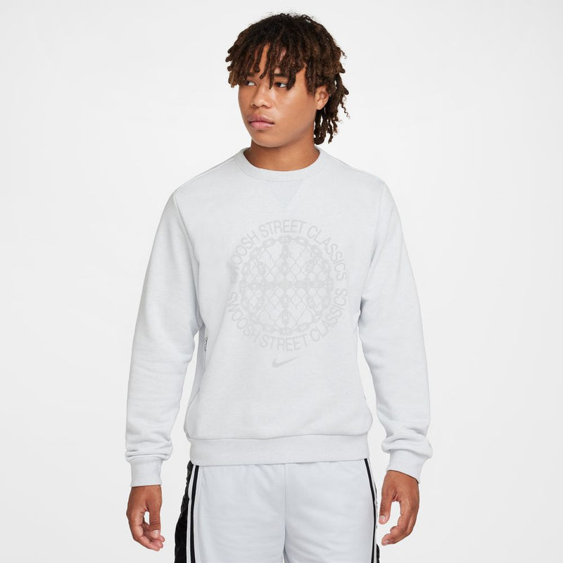 Nike Standard Issue Men's Dri-FIT Basketball Crew-Neck Sweatshirt 'Platinum/Ivory'