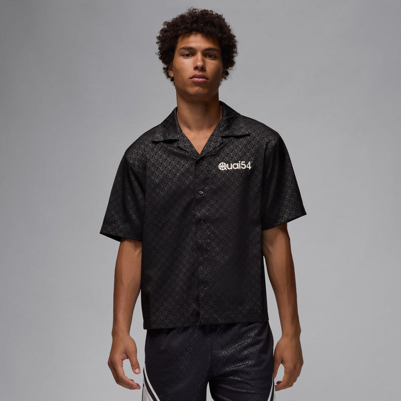 Jordan Quai 54 Men's Warm-Up Shirt 'Off Noir/Sail'