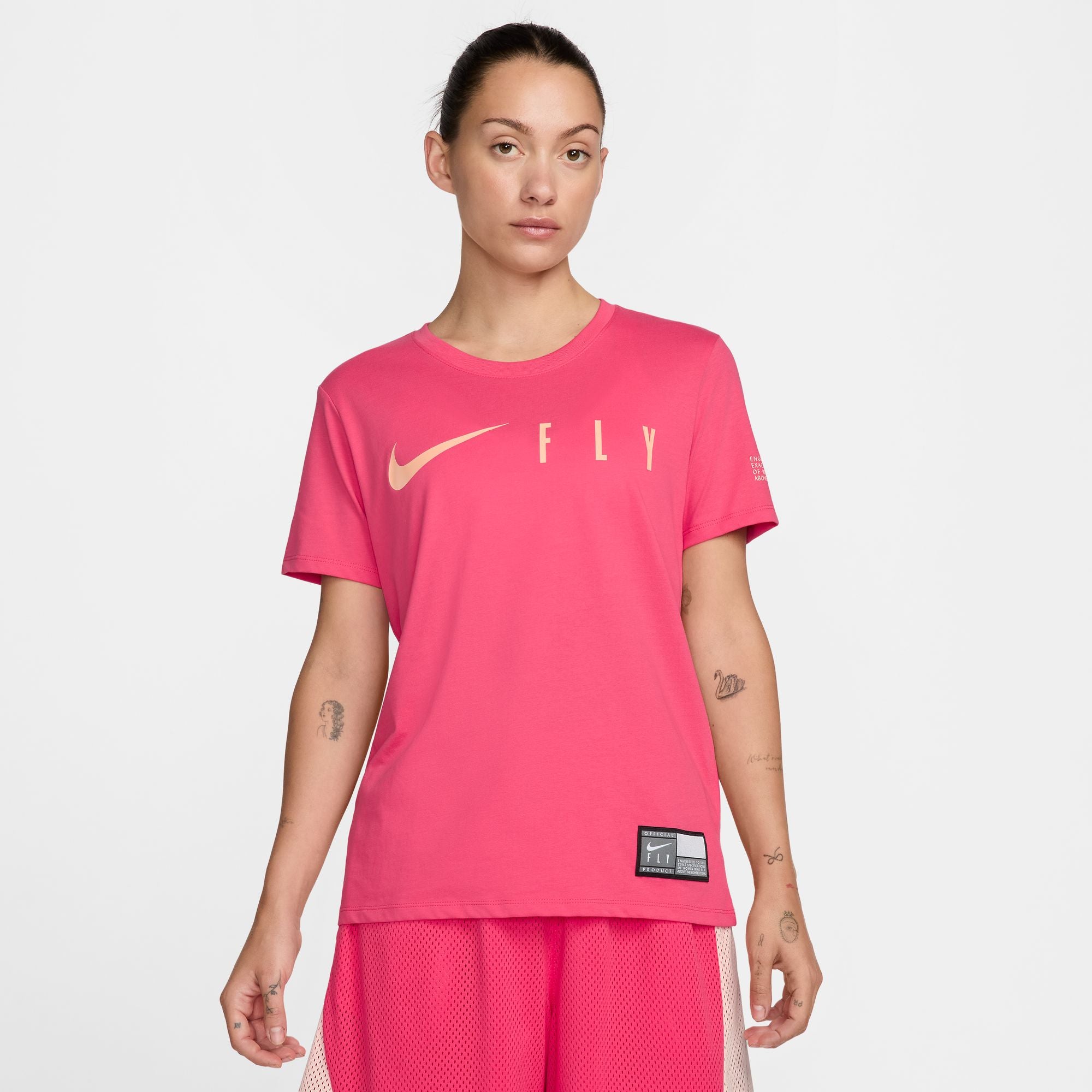 Nike Swoosh Fly Women's Dri-FIT Short-Sleeve T-Shirt 'Pink/Crimson