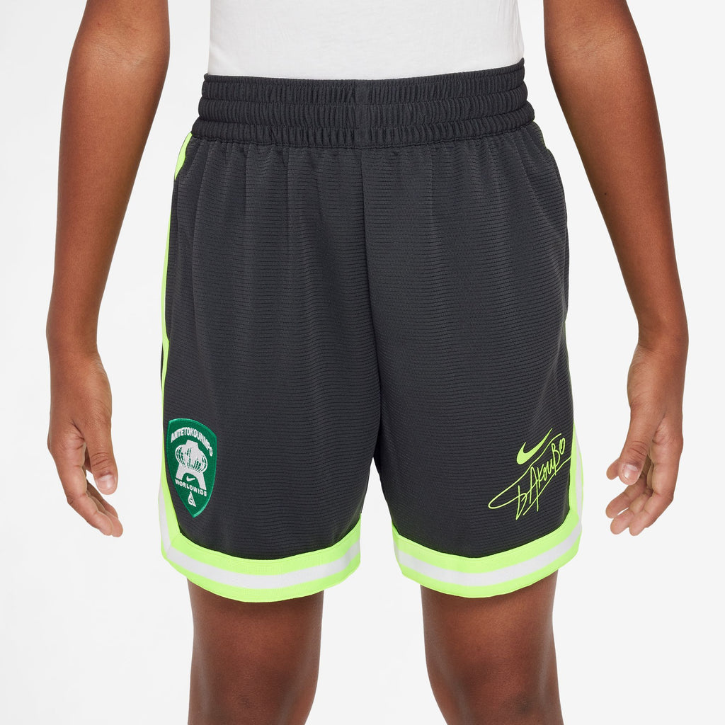 Giannis Antetokounmpo Giannis DNA Big Kids' Dri-FIT Basketball Shorts 'Smoke Grey/Volt'