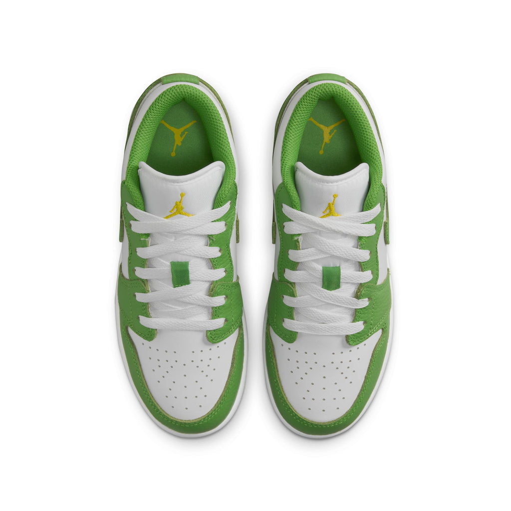 Air Jordan 1 Low SE Big Kids' Shoes 'White/Chlorophyl'