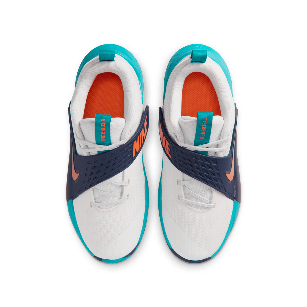 Nike Team Hustle D 12 Big Kids' Basketball Shoes (GS) 'Summit White/Safety Orange'