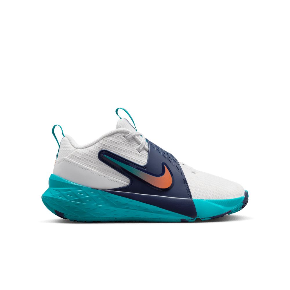 Nike Team Hustle D 12 Big Kids' Basketball Shoes (GS) 'Summit White/Safety Orange'