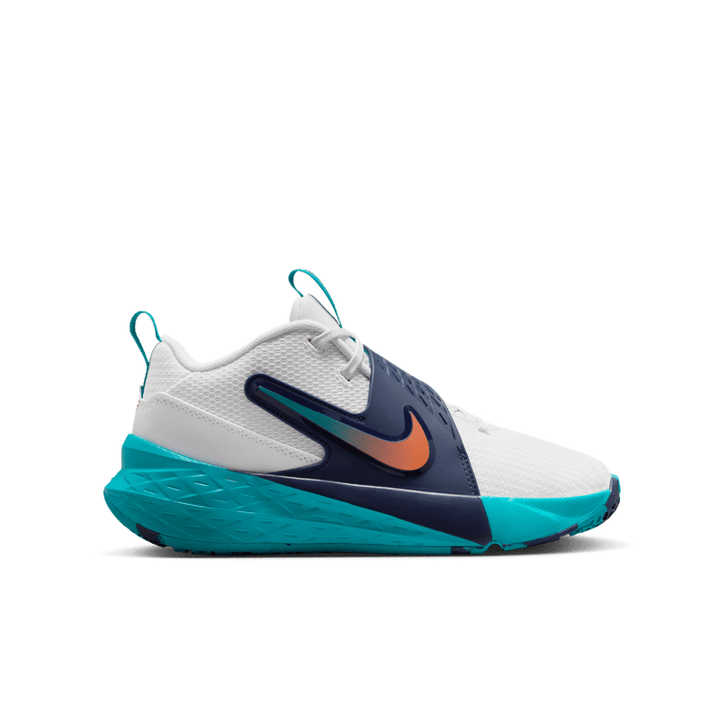 Nike Team Hustle D 12 Big Kids' Basketball Shoes (GS) 'Summit White/Safety Orange'