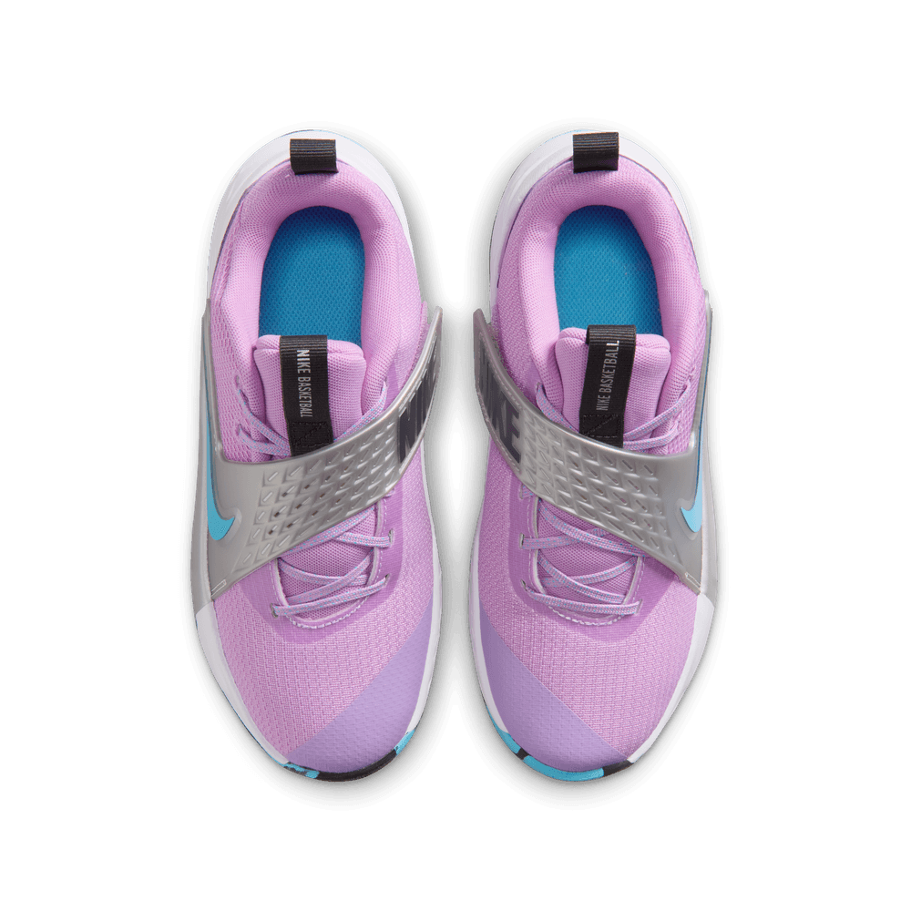 Nike Team Hustle D 12 Big Kids' Basketball Shoes (GS) 'Fuchsia/Baltic Blue'
